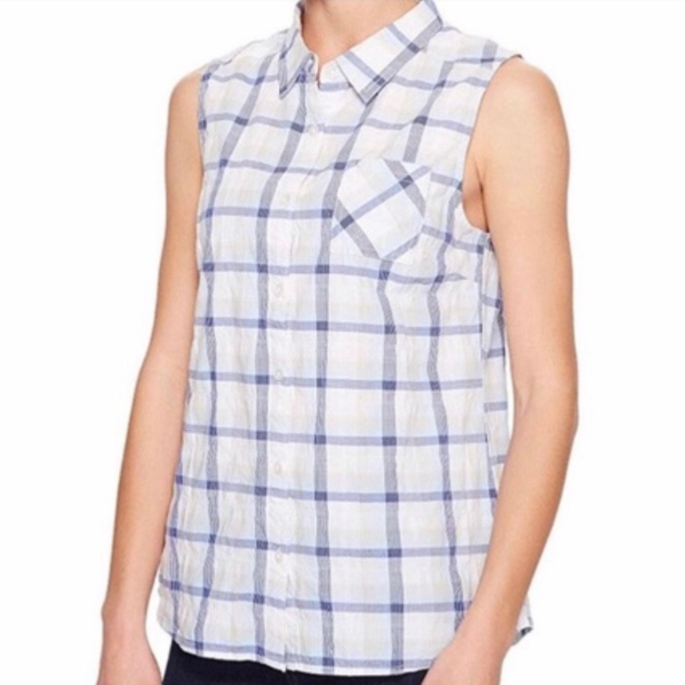 PrAna 99% Organic Cotton Plaid Button Down Top - S - Picture 3 of 17